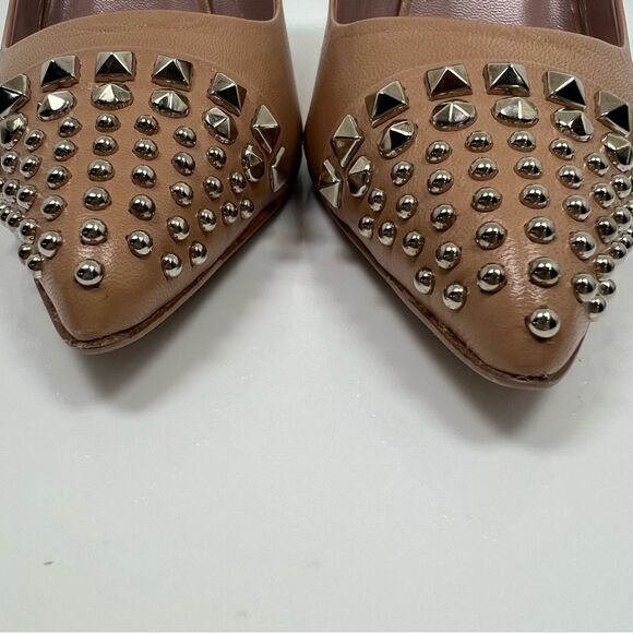 Gucci Gucci Beige Leather Studded Coline Pumps Size 38 - Picture 10 of 13
